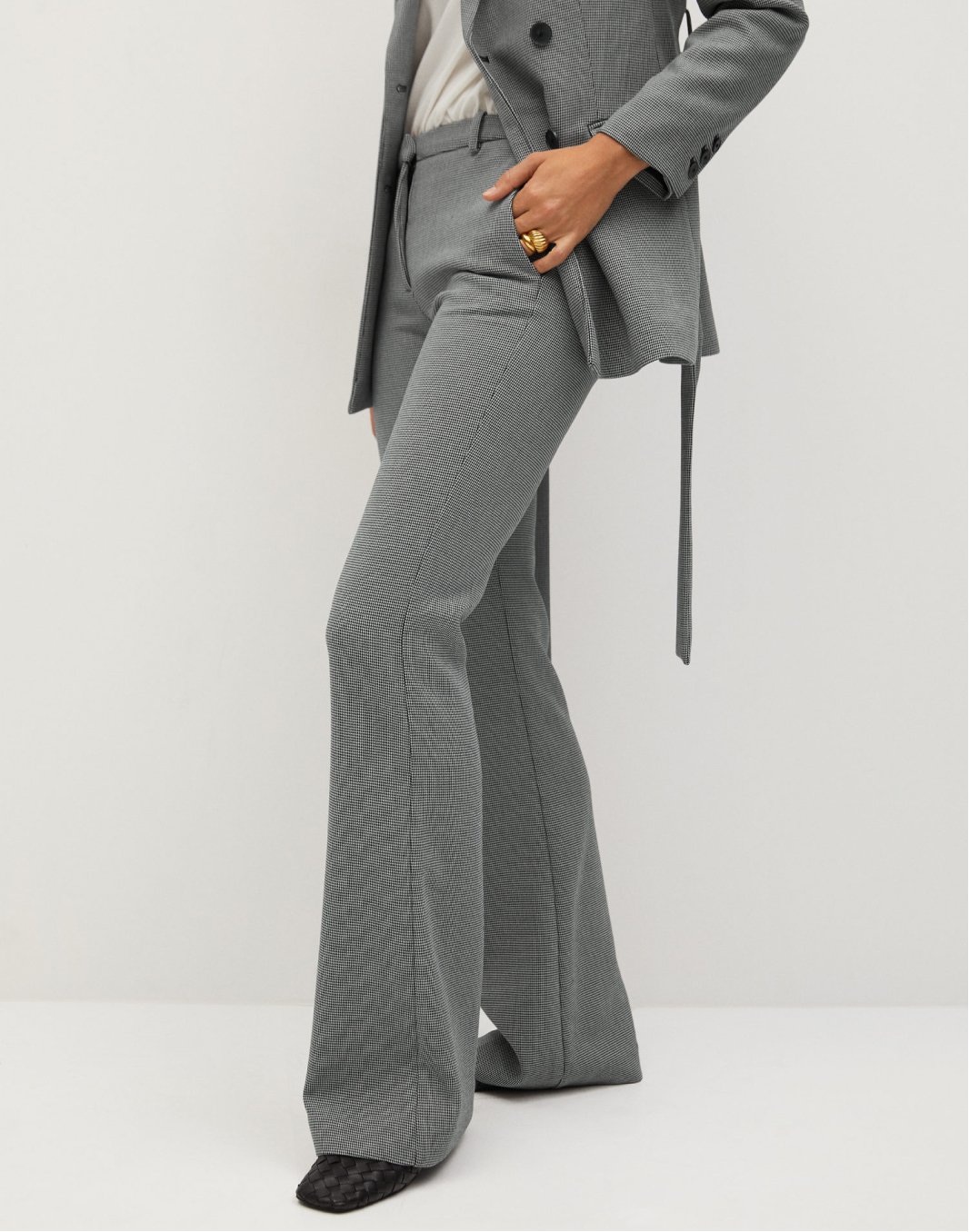 Houndstooth suit trousers