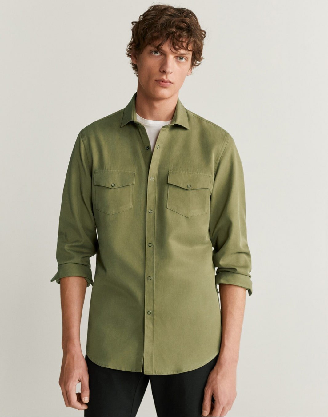 Regular fit chest-pocket shirt