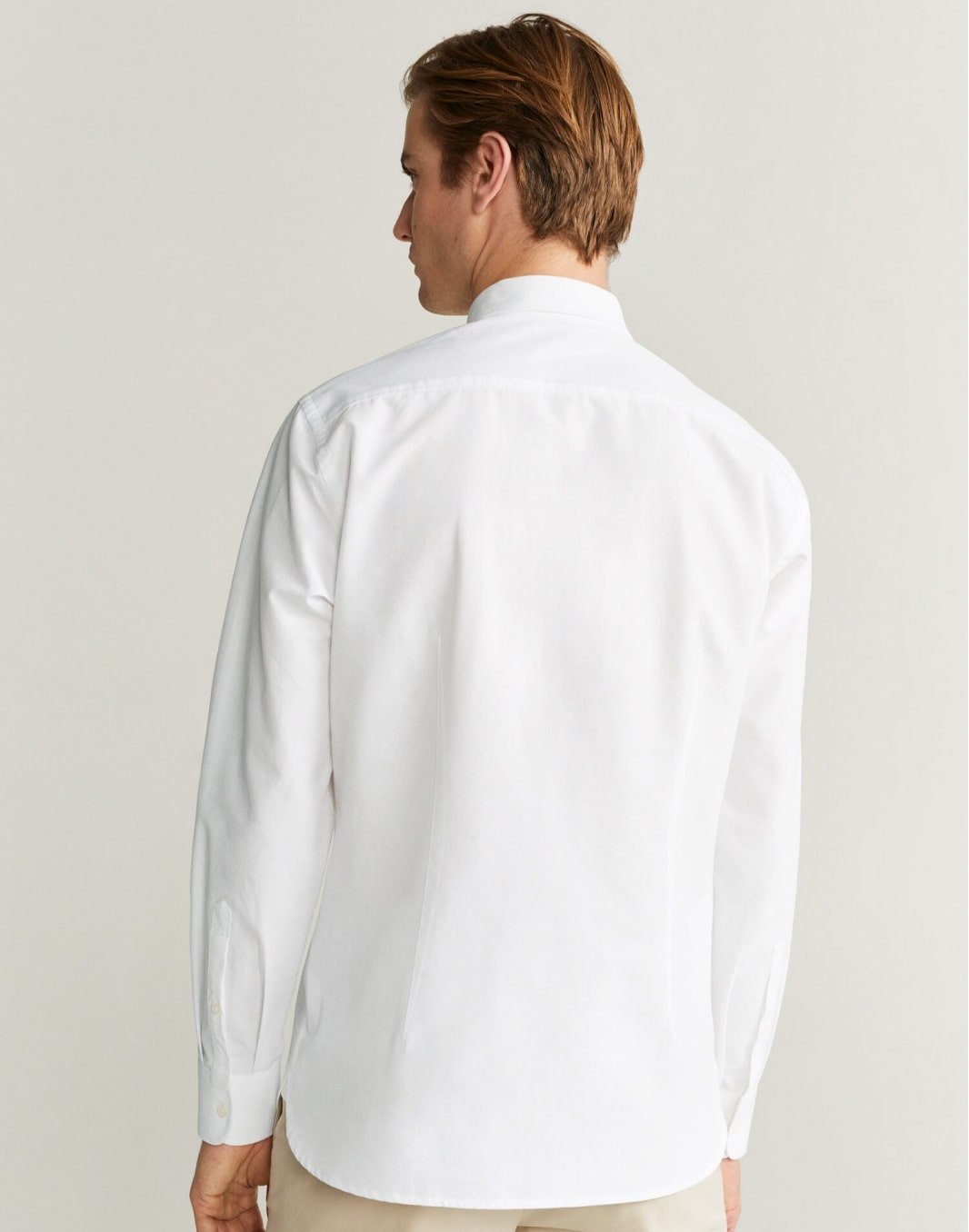 Slim fit structured cotton shirt - Imagen 2