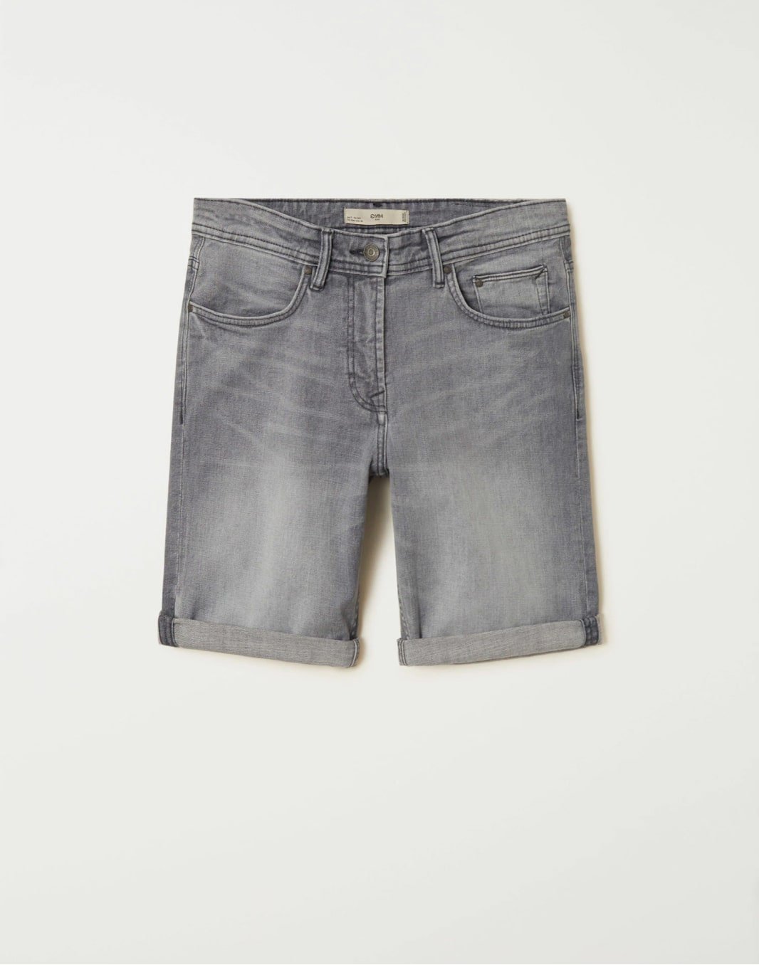 Grey denim Bermuda shorts - Imagen 2